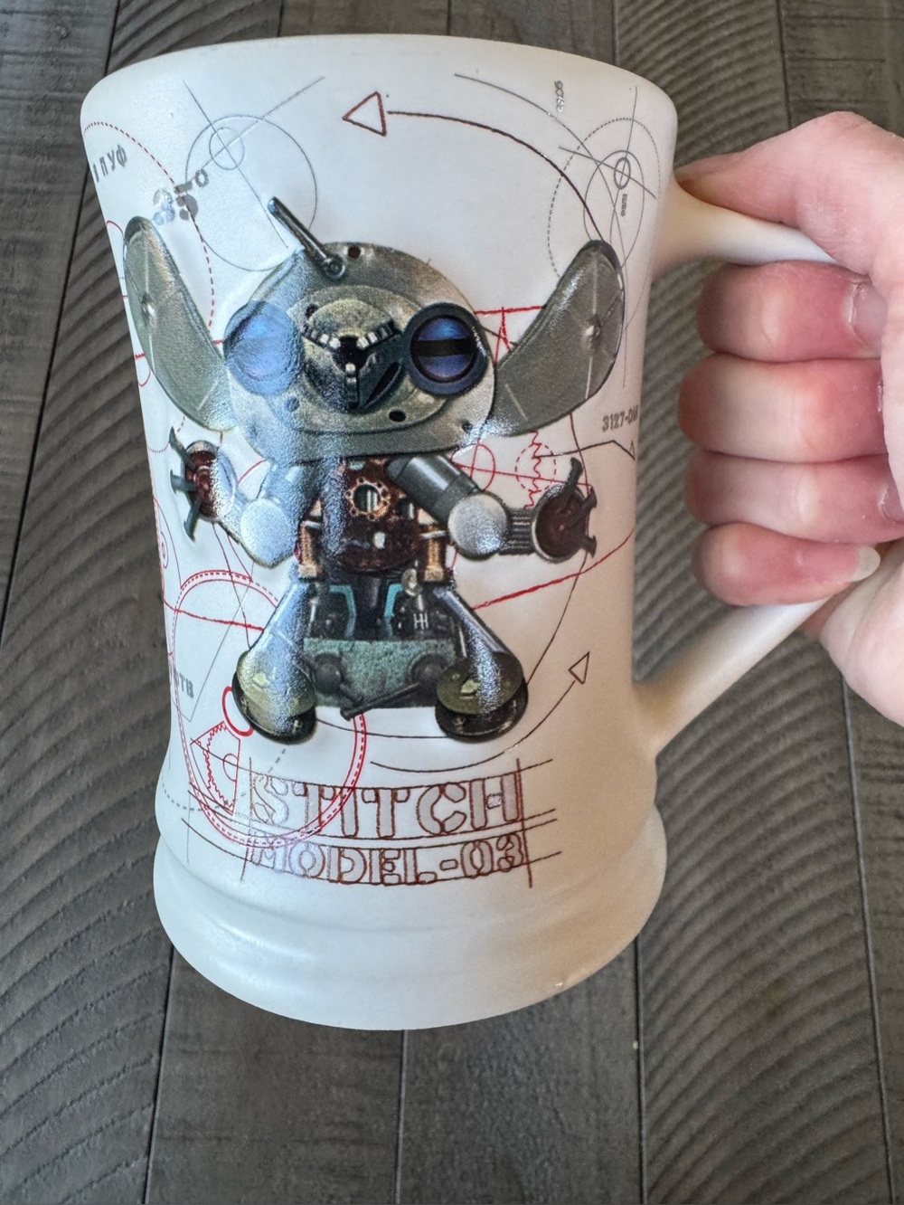 Disney Parks Stitch Model 03 Big Steampunk Tall 3D Coffee Mug - Picture 4 of 12